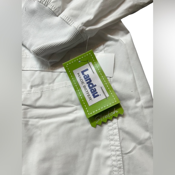 LANDAU Scrub Zone Unisex Relaxed Fit 3-Pocket 3-Button Mid-Length Lab Coat NWT - Picture 3 of 3